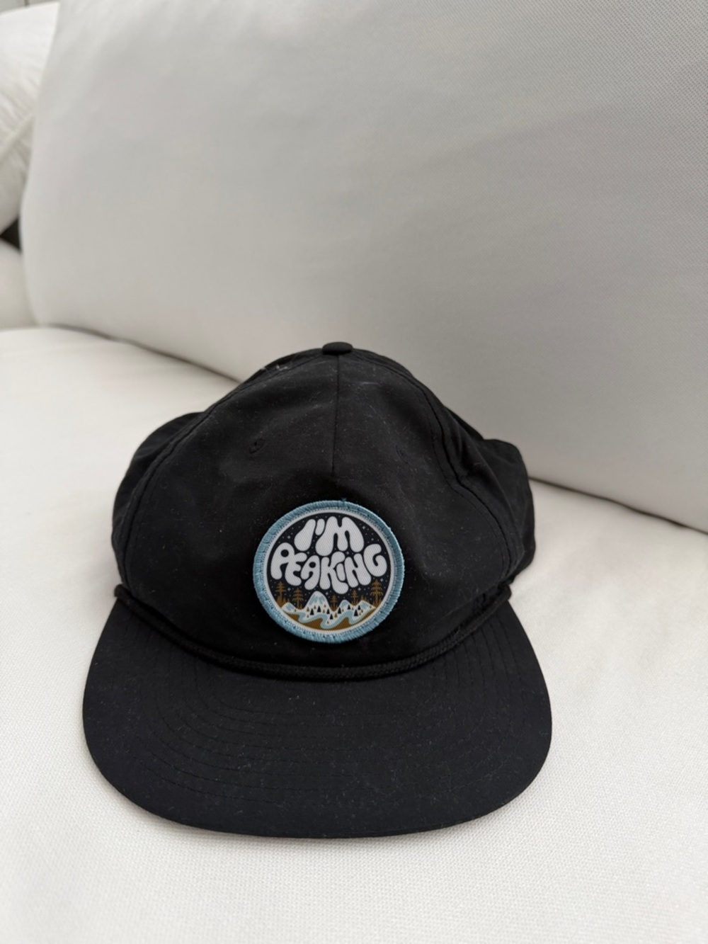 Black 'I'm Peaking' Patch Cap